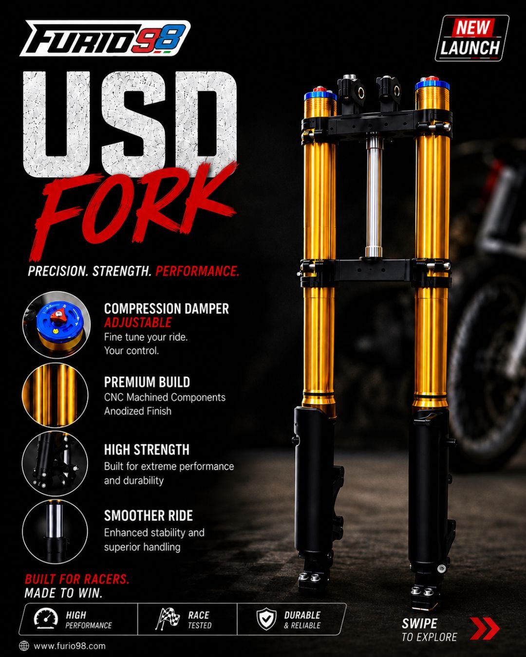 FURIO98 USD Fork  850mm